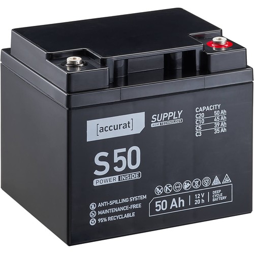 Agm batterie 12v 50ah - agm,